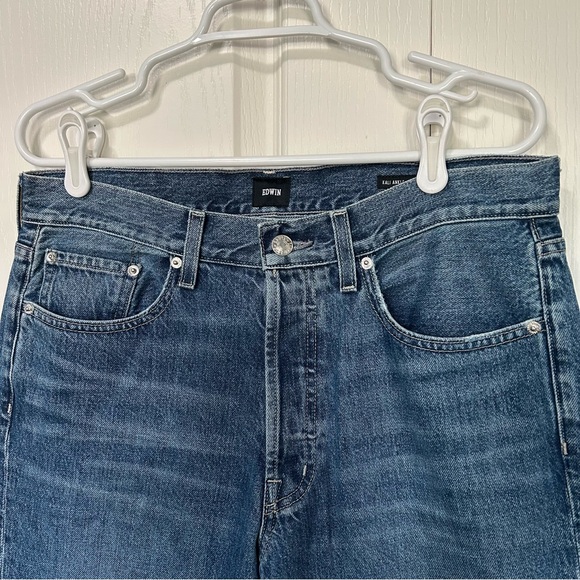 Edwin Anthropologie Kali Ankle Vintage Straight in Wipeout Size 30 - Picture 6 of 10